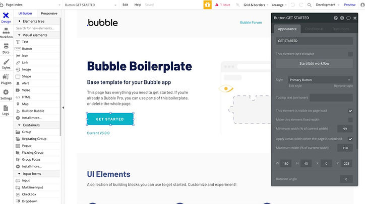 Bubble no-code app builder review